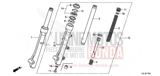 FOURCHETTE AVANT NSC110MPDC de 2012